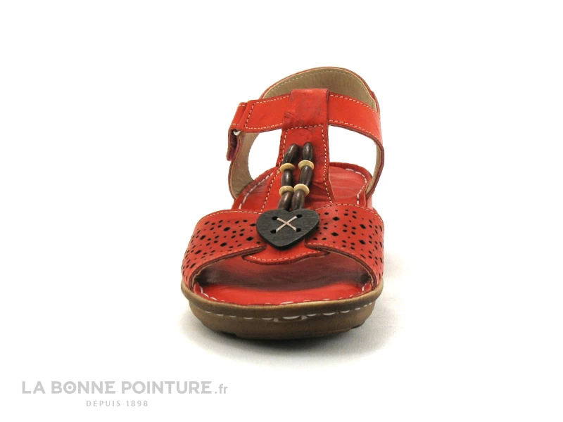 Pedro Torres 754 - Sandale Cuir Rouge - Chaussure Confort Femme 4 Pedro Torres 754 - Sandale Cuir Rouge - Chaussure Confort Femme â Image 2