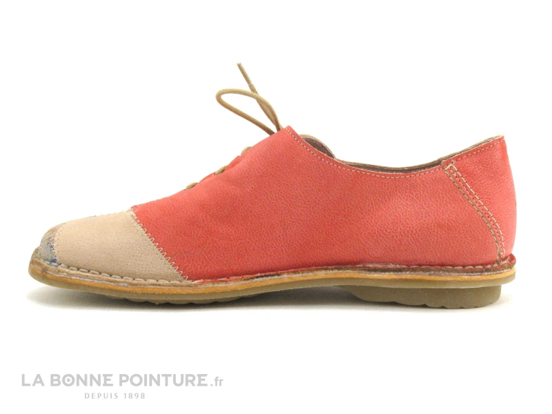 Alce Shoes 9058 - Rouge - Beige - Lacet Lateral - Chaussure Basse F 5 Alce Shoes 9058 - Rouge - Beige - Lacet Lateral - Chaussure Basse F – Image 3