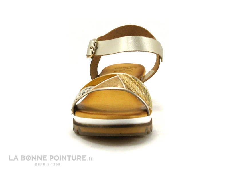 Valerias 6135 Platine Jaune - Triangles - Sandale Compensee 4 Valerias 6135 Platine Jaune - Triangles - Sandale Compensee – Image 2