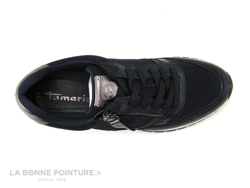 Tamaris 1-23709-27 Navy - Sneakers Bleu Marine -Semelle Compensee 8 Tamaris 1-23709-27 Navy - Sneakers Bleu Marine -Semelle Compensee â Image 6