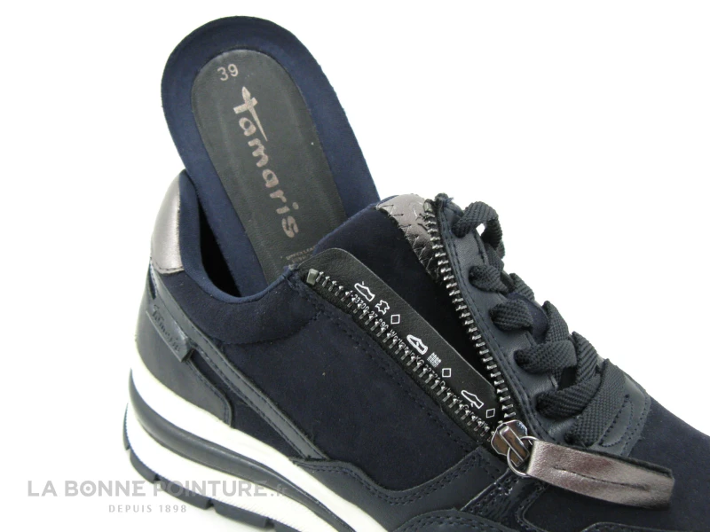 Tamaris 1-23709-27 Navy - Sneakers Bleu Marine -Semelle Compensee 7 Tamaris 1-23709-27 Navy - Sneakers Bleu Marine -Semelle Compensee â Image 5