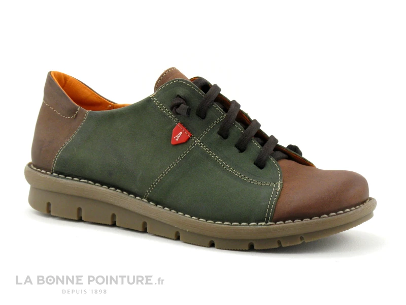 Alce Shoes 9361 Marron Kaki - Chaussure Basse Femme Bicolore 7 Alce Shoes 9361 Marron Kaki - Chaussure Basse Femme Bicolore – Image 5