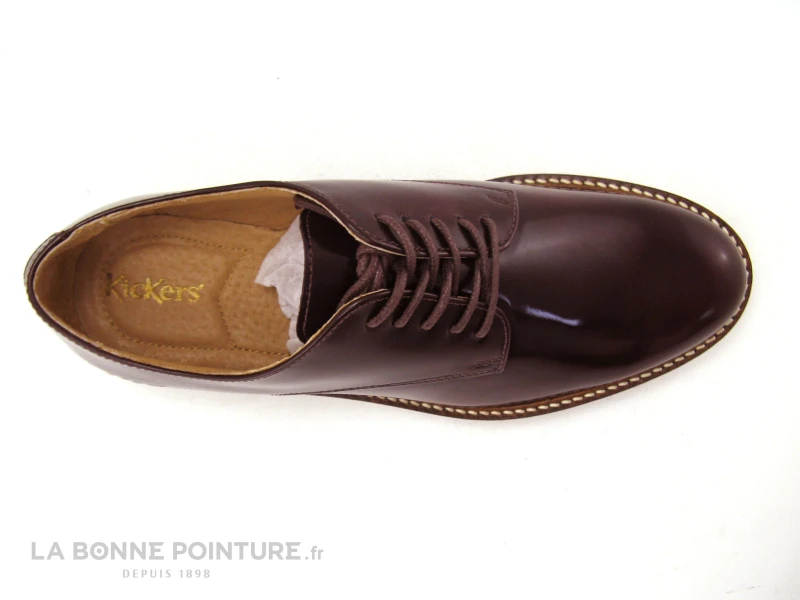 Kickers OXFORK Bordeaux Derbies Femme Lacets 8 Kickers OXFORK Bordeaux Derbies Femme Lacets – Image 6