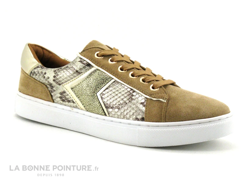 The Divine Factory QL4704 Taupe - Or Python - Sneakers Femme 3 The Divine Factory QL4704 Taupe - Or Python - Sneakers Femme