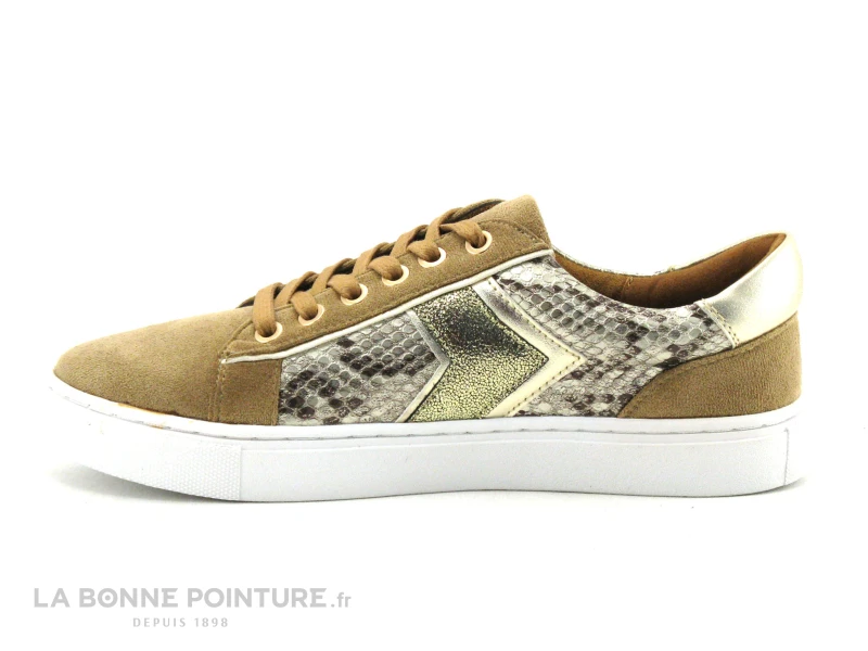 The Divine Factory QL4704 Taupe - Or Python - Sneakers Femme 5 The Divine Factory QL4704 Taupe - Or Python - Sneakers Femme â Image 3