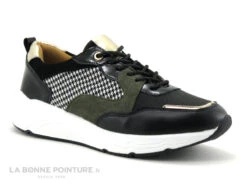 The Divine Factory QL4706 Noir - Pied De Poule - Sneakers Femme