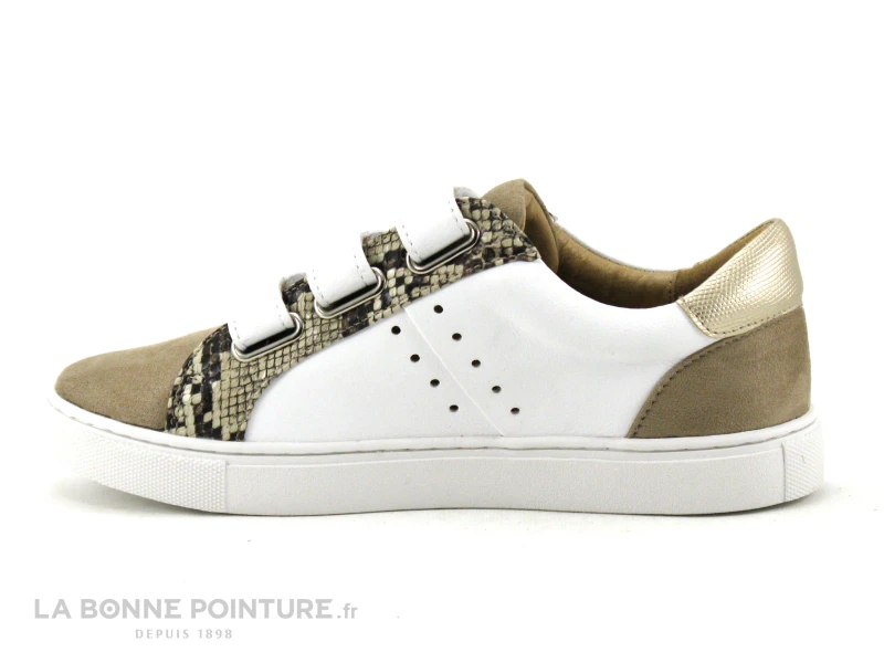 The Divine Factory QL4505 Blanc Beige - Basket 3 Velcros Femme 4 The Divine Factory QL4505 Blanc Beige - Basket 3 Velcros Femme – Image 2