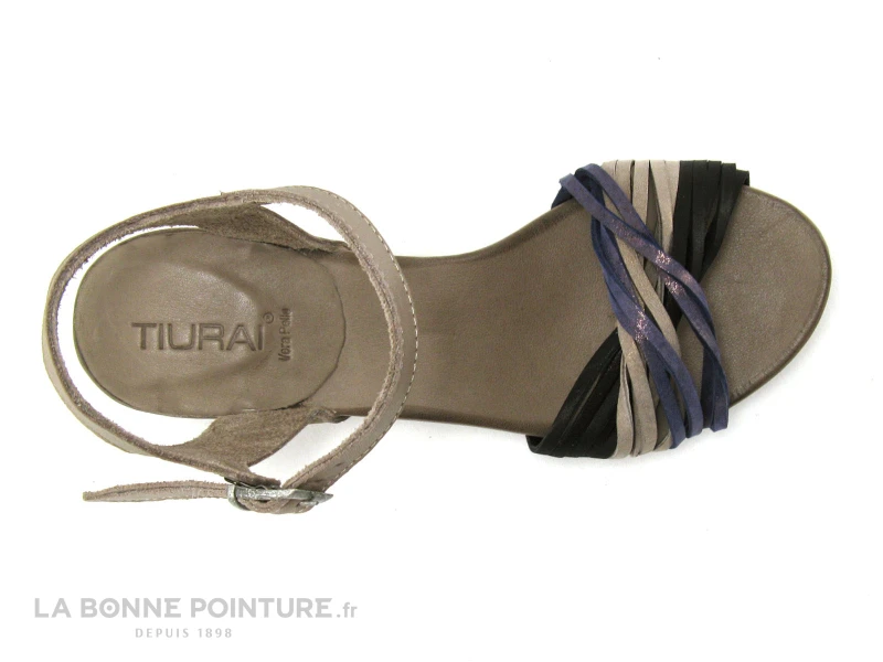 Tiurai COMPLIMENT Beige - Bleu - Noir - Sandale 7 Tiurai COMPLIMENT Beige - Bleu - Noir - Sandale – Image 5