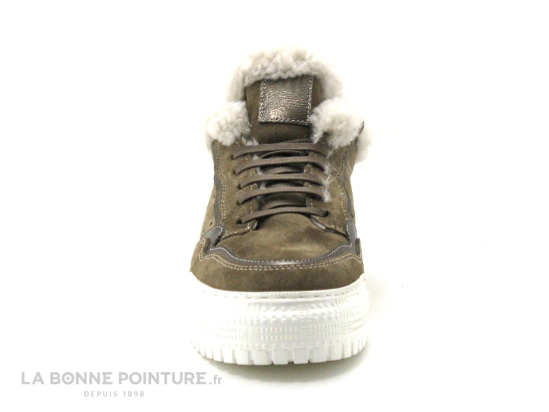 Hooper ZEPHYR Kaki - Basket Femme Avec Fourrure 4 Hooper ZEPHYR Kaki - Basket Femme Avec Fourrure – Image 2
