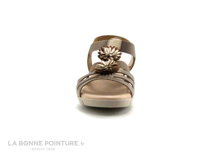 Valerias 5090 Taupe - Bronze - Fleurs Relief - Sandale Femme 4 Valerias 5090 Taupe - Bronze - Fleurs Relief - Sandale Femme â Image 2