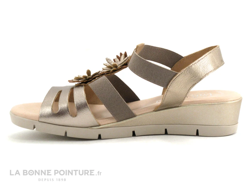 Valerias 5090 Taupe - Bronze - Fleurs Relief - Sandale Femme 5 Valerias 5090 Taupe - Bronze - Fleurs Relief - Sandale Femme â Image 3