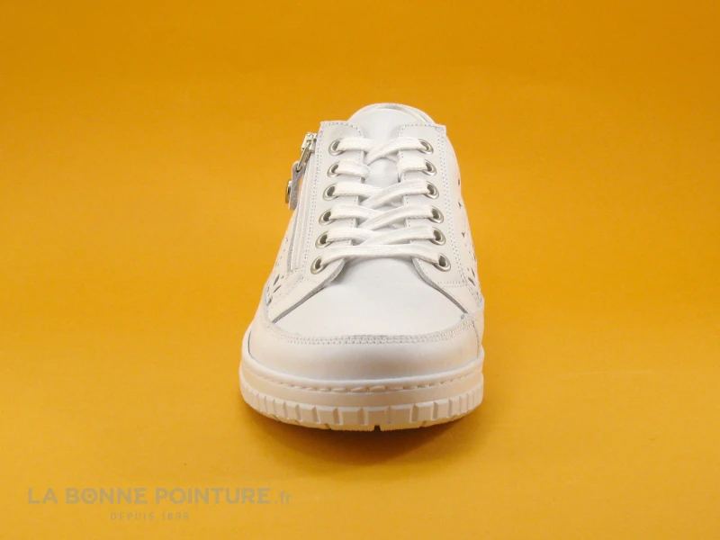 Morans KIPAR Blanc - Basket Mode Femme Cuir Blanc - Perforations 4 Morans KIPAR Blanc - Basket Mode Femme Cuir Blanc - Perforations â Image 2