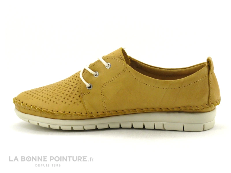 Morans MAGIKA Moutarde - Chaussure A Lacet Femme Cuir Jaune 5 Morans MAGIKA Moutarde - Chaussure A Lacet Femme Cuir Jaune – Image 3