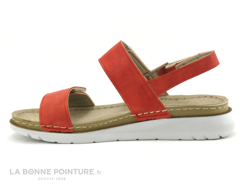 Morans MACANAU Rouge - Sandale Femme Avec Brides A Scratch 4 Morans MACANAU Rouge - Sandale Femme Avec Brides A Scratch â Image 2