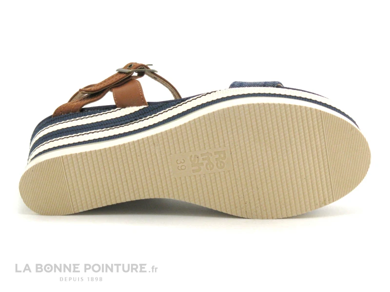 Refresh 69910 Bleu Jeans - Camel - Sandale Compensee 9 Refresh 69910 Bleu Jeans - Camel - Sandale Compensee – Image 7