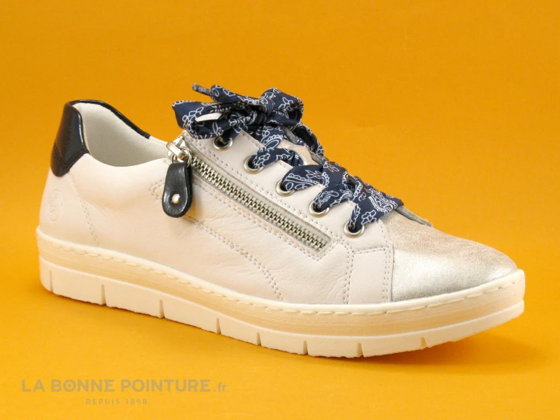 Remonte D5825-80 - Blanc Et Bleu Marine - Basket Mode Femme 3 Remonte D5825-80 - Blanc Et Bleu Marine - Basket Mode Femme