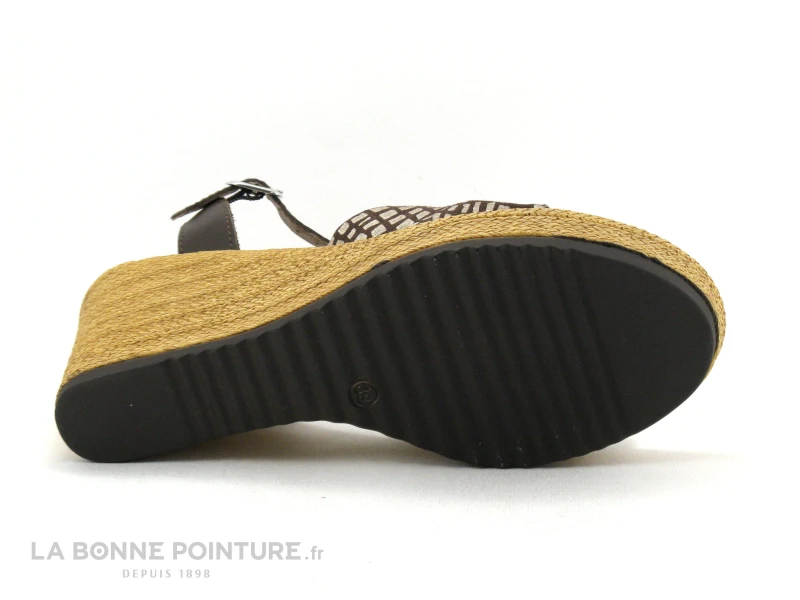 Tamaris 1-28346-20 Chocolate-Dots - Nu-pieds Talon Compense 9 Tamaris 1-28346-20 Chocolate-Dots - Nu-pieds Talon Compense – Image 7