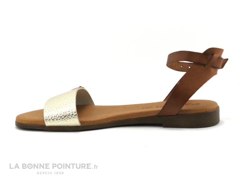 Eva Frutos 9152 Or Marron - Sandale Plate Montante Femme 5 Eva Frutos 9152 Or Marron - Sandale Plate Montante Femme – Image 3