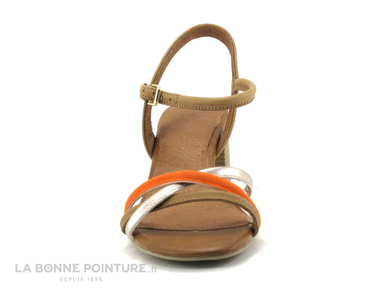 Marco Tozzi 2-28357-20 Cognac Comb - Sandale Talon Carre 4 Marco Tozzi 2-28357-20 Cognac Comb - Sandale Talon Carre â Image 2