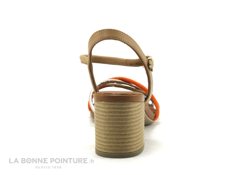 Marco Tozzi 2-28357-20 Cognac Comb - Sandale Talon Carre 6 Marco Tozzi 2-28357-20 Cognac Comb - Sandale Talon Carre â Image 4