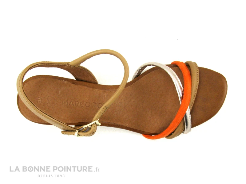 Marco Tozzi 2-28357-20 Cognac Comb - Sandale Talon Carre 8 Marco Tozzi 2-28357-20 Cognac Comb - Sandale Talon Carre â Image 6