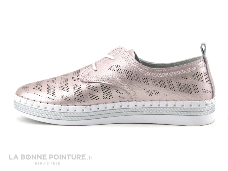 Morans WIDOIS Rose Metallise - Perforations - Chaussure Basse Femme 5 Morans WIDOIS Rose Metallise - Perforations - Chaussure Basse Femme – Image 3