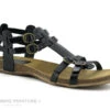 Kickers ANA Noir Perm - 281777-50 - Sandale Plate Femme