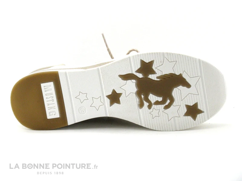 Mustang 1378 301 243 Ivory - Basket Compensee Femme 9 Mustang 1378 301 243 Ivory - Basket Compensee Femme â Image 7