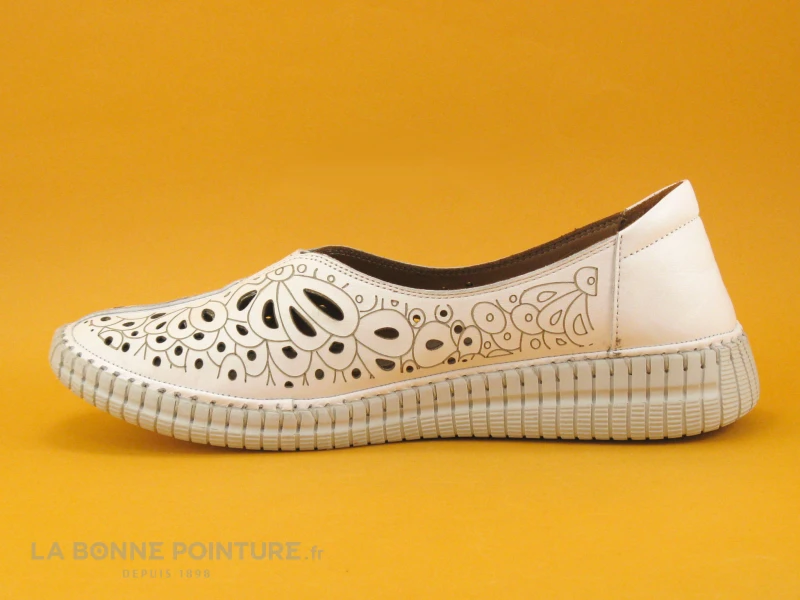 Karyoka RITA Blanc - Ballerine Aeree Cuir Blanc 5 Karyoka RITA Blanc - Ballerine Aeree Cuir Blanc – Image 3