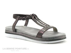 Morans MIVOIRE Bronze Et Perles - Sandale Femme