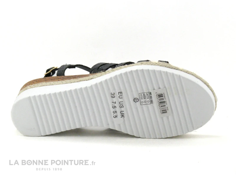 The Divine Factory HX4627 Noir - Nu-pieds Compense Femme 6 The Divine Factory HX4627 Noir - Nu-pieds Compense Femme – Image 4